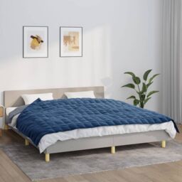 Berkfield Home Weighted Blanket Blue 155x220 cm 11 kg Fabric - thumbnail 1