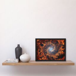 Artery8 NASA James Webb Telescope View of Spiral Galaxy NGC 628 Framed Art A4 in Black - thumbnail 2