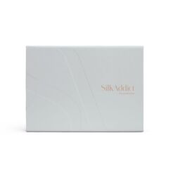 Silk Addict 100% Mulberry Silk Pillowcase - Navy in Metallic Silver - Size: Standard Pillow Case - thumbnail 6
