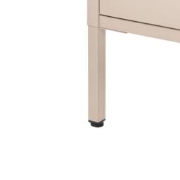 Wyld and Coco Office Cabinet - Light Beige Steel 2 Doors 3 Shelves - thumbnail 8