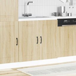 Berkfield Home Sink Base Cabinet Kalmar Sonoma Oak 80x46x81.5 cm Engineered Wood in Brown - thumbnail 3