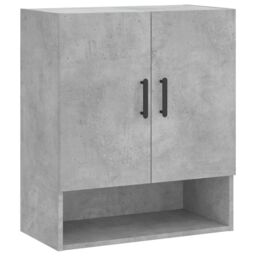 Berkfield Home Wall Cabinet Concrete Grey 60x31x70 cm Engineered Wood - Size: 60 x 31 x 70 cm - thumbnail 2