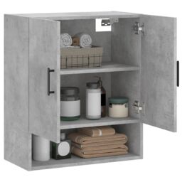 Berkfield Home Wall Cabinet Concrete Grey 60x31x70 cm Engineered Wood - Size: 60 x 31 x 70 cm - thumbnail 4