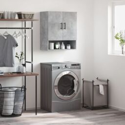 Berkfield Home Wall Cabinet Concrete Grey 60x31x70 cm Engineered Wood - Size: 60 x 31 x 70 cm - thumbnail 1