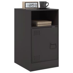 Berkfield Home Bedside Cabinets 2pcs Black 34.5x39x62 cm Steel - thumbnail 3