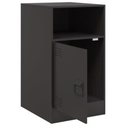 Berkfield Home Bedside Cabinets 2pcs Black 34.5x39x62 cm Steel - thumbnail 6