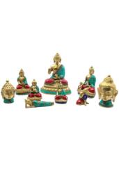 KDMD Brass Buddha Figure - Blessing Gesture, 7.5cm, Spiritual Decor in Gold - thumbnail 4
