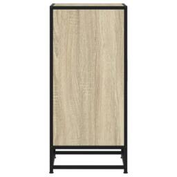 Berkfield Home Sideboard Sonoma Oak 35.5x35x76 cm Engineered Wood & Metal in Light Brown - thumbnail 5