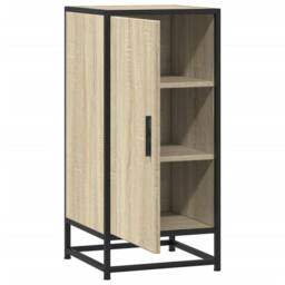 Berkfield Home Sideboard Sonoma Oak 35.5x35x76 cm Engineered Wood & Metal in Light Brown - thumbnail 7