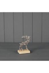 KDMD Silver Handcrafted Metal Reindeer - thumbnail 1