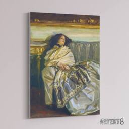 "Artery8 Nonchaloir Reclined Portrait Sargent Canvas Wall Art Print - Size: W12"" x H16""" - thumbnail 2