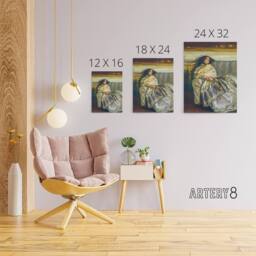 "Artery8 Nonchaloir Reclined Portrait Sargent Canvas Wall Art Print - Size: W12"" x H16""" - thumbnail 4
