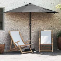 Berkfield Home Garden Parasol Anthracite Large Fabric in Charcoal - thumbnail 2