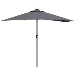 Berkfield Home Garden Parasol Anthracite Large Fabric in Charcoal - thumbnail 1