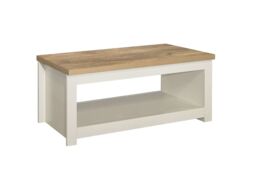 Birlea Coffee Table Highgate Rectangular Farmhouse Shabby Chic in Cream - thumbnail 3