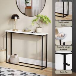 Home Discount Vida Designs Console Table With Metal Leg Multi-purpose Furniture in White - thumbnail 3