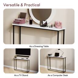 Home Discount Vida Designs Console Table With Metal Leg Multi-purpose Furniture in White - thumbnail 4
