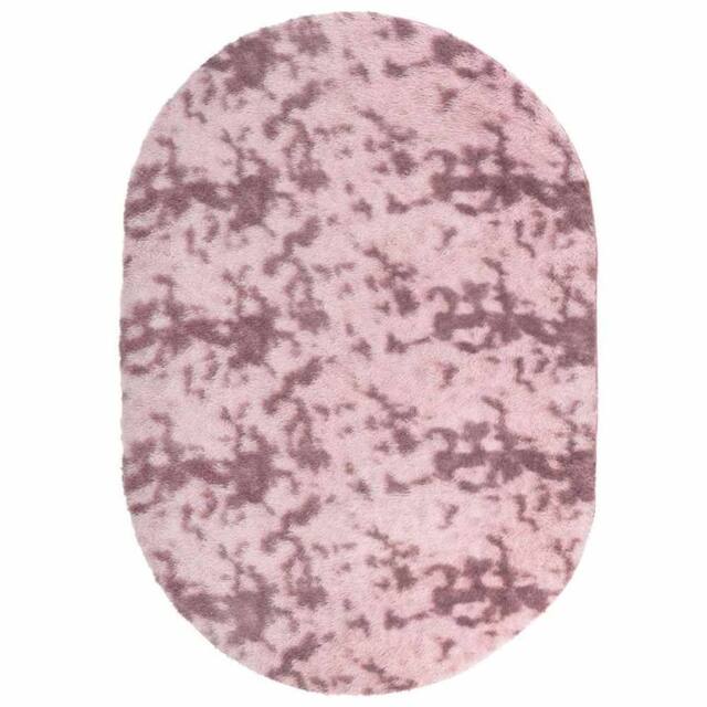 Berkfield Home Shaggy Rug High Pile NAVARRA Dusty Pink 300x200 cm Polyester - Size: Medium - image 1