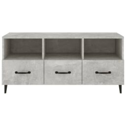 Berkfield Home TV Cabinet Concrete Grey 102x35x50 cm Engineered Wood - Size: 102 x 35 x 50 cm - thumbnail 5