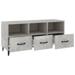 Berkfield Home TV Cabinet Concrete Grey 102x35x50 cm Engineered Wood - Size: 102 x 35 x 50 cm - thumbnail 6