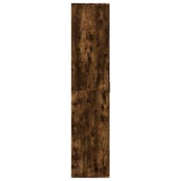 Berkfield Home Shoe Cabinet Smoked Oak 80x39x178 cm Engineered Wood in Brown - Size: 80 x 39 x 178 cm - thumbnail 4