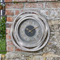 Marco Paul Large 51cm Grey Abstract Round Wall Clock for Indoors & Outdoors