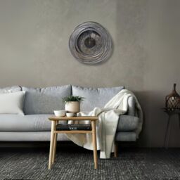 Marco Paul Large 51cm Grey Abstract Round Wall Clock for Indoors & Outdoors - thumbnail 9