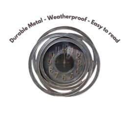 Marco Paul Large 51cm Grey Abstract Round Wall Clock for Indoors & Outdoors - thumbnail 7