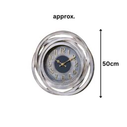Marco Paul Large 51cm Grey Abstract Round Wall Clock for Indoors & Outdoors - thumbnail 4