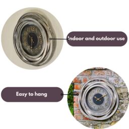 Marco Paul Large 51cm Grey Abstract Round Wall Clock for Indoors & Outdoors - thumbnail 6