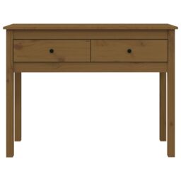 Berkfield Home Console Table Honey Brown 100x35x75 cm Solid Wood Pine - Size: 100 x 35 x 75 cm - thumbnail 6