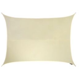 Primrose 6m x 5m Rectangle Waterproof Charcoal Garden Patio Sun Shade Sail Canopy 98% UV Block with Free Fixing Kit in Ivory - thumbnail 2