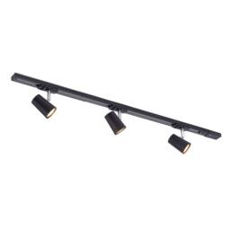 Netlighting Astley Modern 3 Light Ceiling Spotlight Bar GU10 in Black