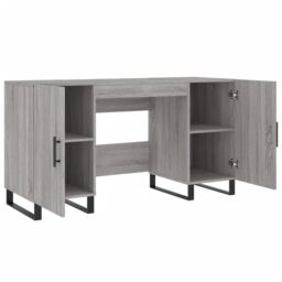 Berkfield Home Desk Grey Sonoma 140x50x75 cm Engineered Wood - Size: 140 x 50 x 75 cm - thumbnail 5