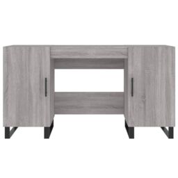 Berkfield Home Desk Grey Sonoma 140x50x75 cm Engineered Wood - Size: 140 x 50 x 75 cm - thumbnail 6