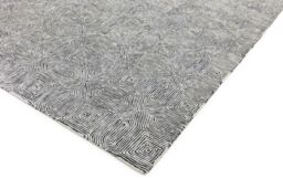The Rug Shop UK Black Luxurious Modern Easy to clean Hand Made Geometric Area Rug - Size: 200 cm x 300 cm - thumbnail 2