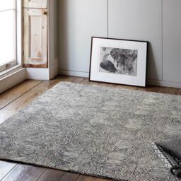 The Rug Shop UK Black Luxurious Modern Easy to clean Hand Made Geometric Area Rug - Size: 200 cm x 300 cm - thumbnail 1