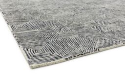 The Rug Shop UK Black Luxurious Modern Easy to clean Hand Made Geometric Area Rug - Size: 200 cm x 300 cm - thumbnail 4