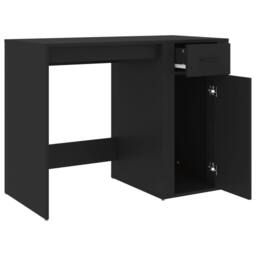 Berkfield Home Desk Black 100x49x75 cm Engineered Wood - Size: 100 x 49 x 75 cm - thumbnail 7