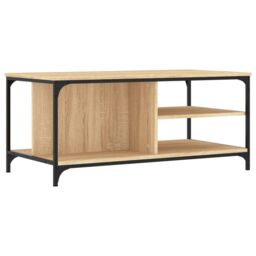 Berkfield Home Coffee Table Sonoma Oak 100x50x45 cm Engineered Wood in Brown - Size: 100 x 50 x 45 cm - thumbnail 6