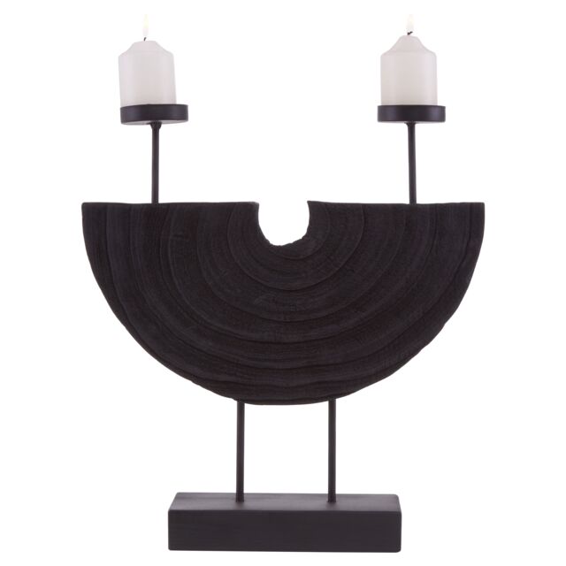 Orsina Handcrafted 2 Candle Holder, Versatile Candle Stick Holders, Candle Stand Holder, Stylish Candle Base in Black - image 1