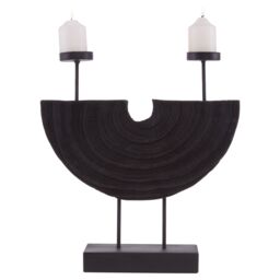 Orsina Handcrafted 2 Candle Holder, Versatile Candle Stick Holders, Candle Stand Holder, Stylish Candle Base in Black - thumbnail 1