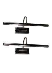 ValueLights Capri Pair of Adjustable Twin Bulb Picture Wall Lights with G9 Bulbs in Black