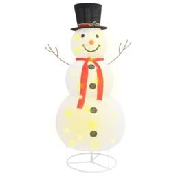 Berkfield Home Decorative Christmas Snowman Figure LED Luxury Fabric 180cm