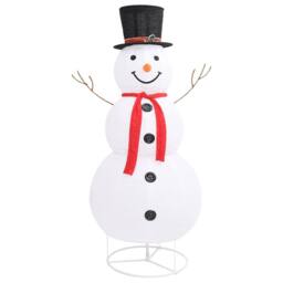Berkfield Home Decorative Christmas Snowman Figure LED Luxury Fabric 180cm - thumbnail 5