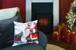 Netagon Santa Design Christmas Themed Cushion 40X40CM in Grey - Size: 40X40 cm - thumbnail 2
