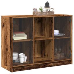 Berkfield Home Sideboard Old Wood 102x37x75.5 cm Engineered Wood in Brown - thumbnail 3