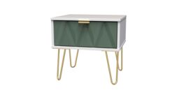 Ready Assembled 2 U Dallas 1 Drawer Bedside (Ready Assembled) in Green - thumbnail 3
