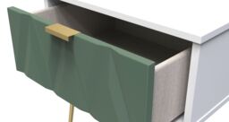 Ready Assembled 2 U Dallas 1 Drawer Bedside (Ready Assembled) in Green - thumbnail 5