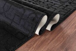 Desire Rugs Ivy Anti-Slip Cubed Trellis Design Doormat - Machine Washable for Easy Care in Black - Size: 80 cm x 150 cm - thumbnail 3
